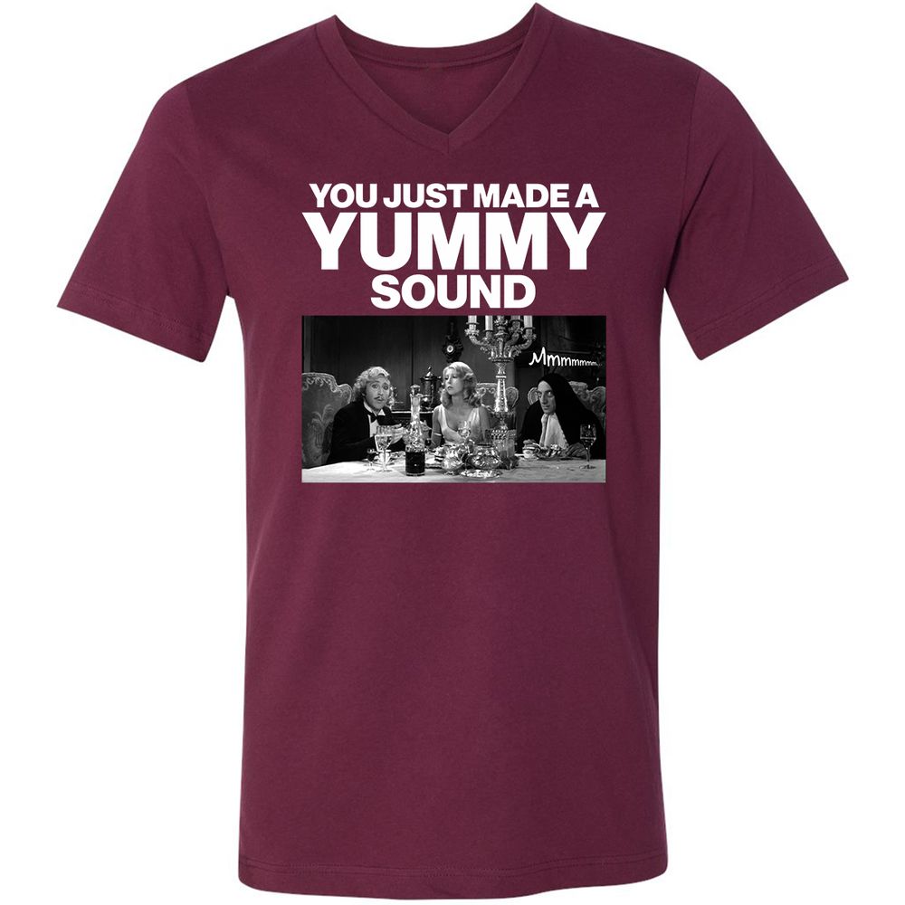 Unisex V-Neck T-Shirt - KBRFFSBV - Maroon - 6