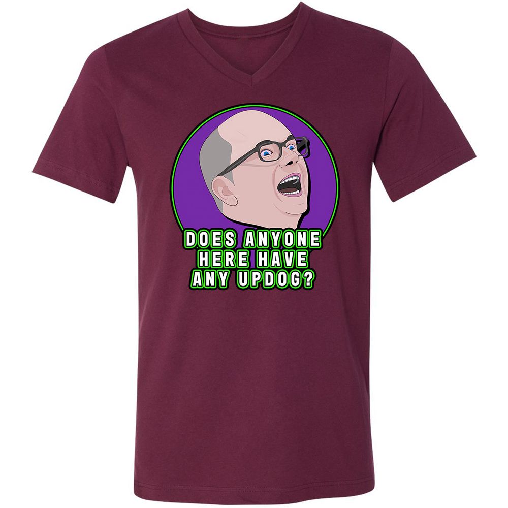 Unisex V-Neck T-Shirt - AHR15F8X - Maroon - 6