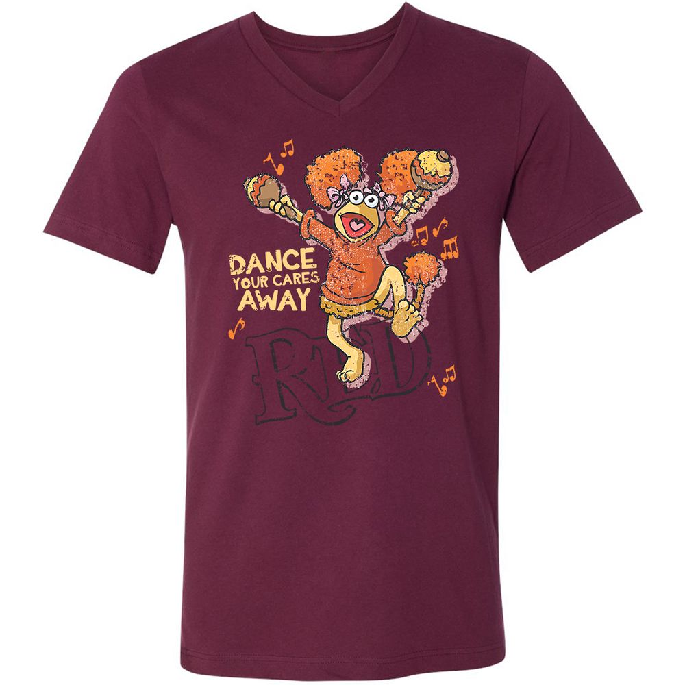 Unisex V-Neck T-Shirt - TD1P91WM - Maroon - 6