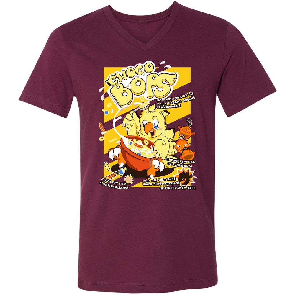 Unisex V-Neck T-Shirt - T949KV4V - Maroon - 6