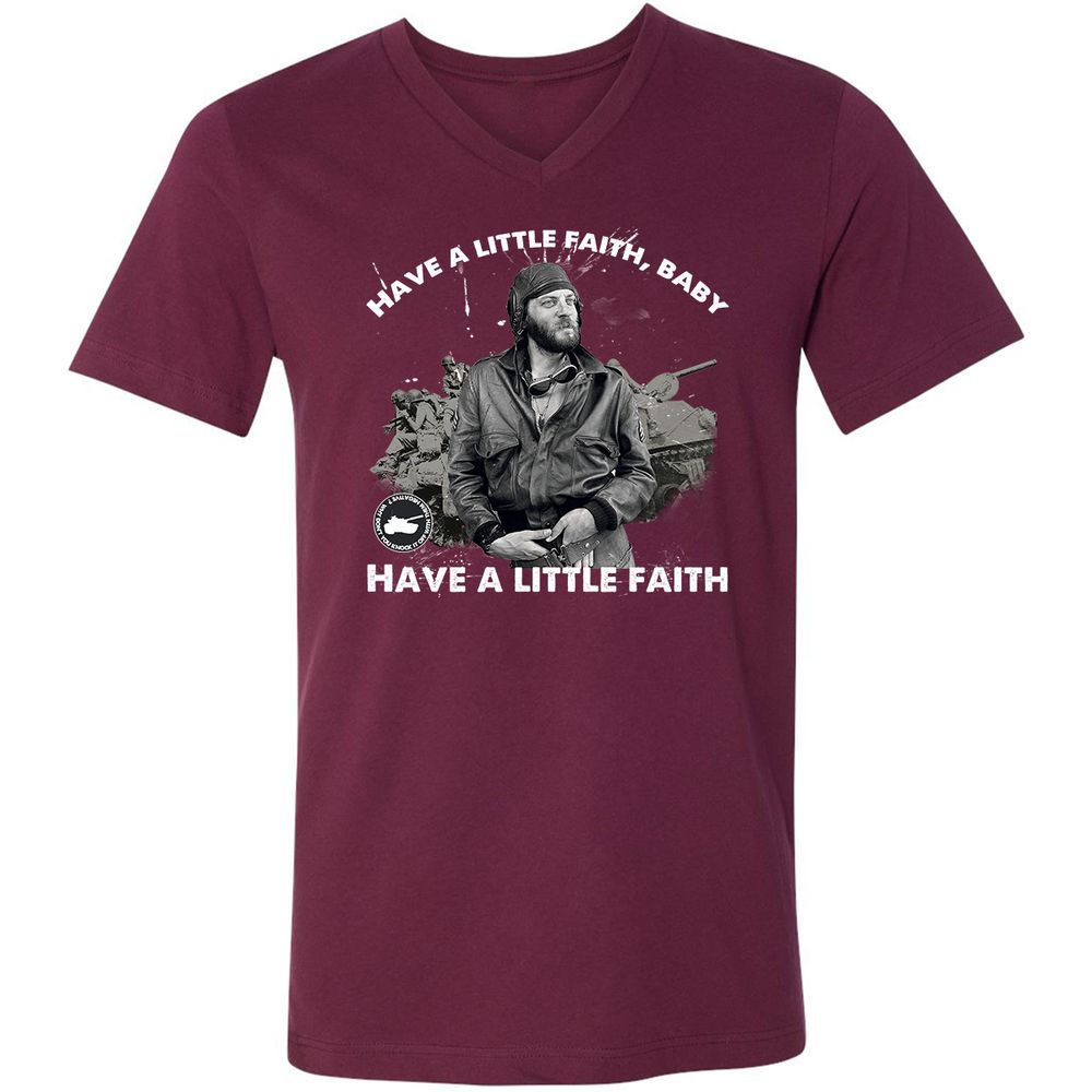 Unisex V-Neck T-Shirt - UGX8D2S4 - Maroon - 6