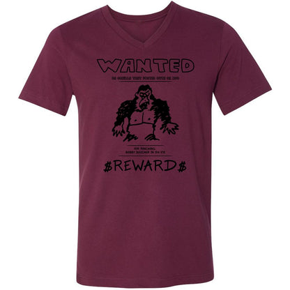 Unisex V-Neck T-Shirt - LUY1CE44 - Maroon - 6