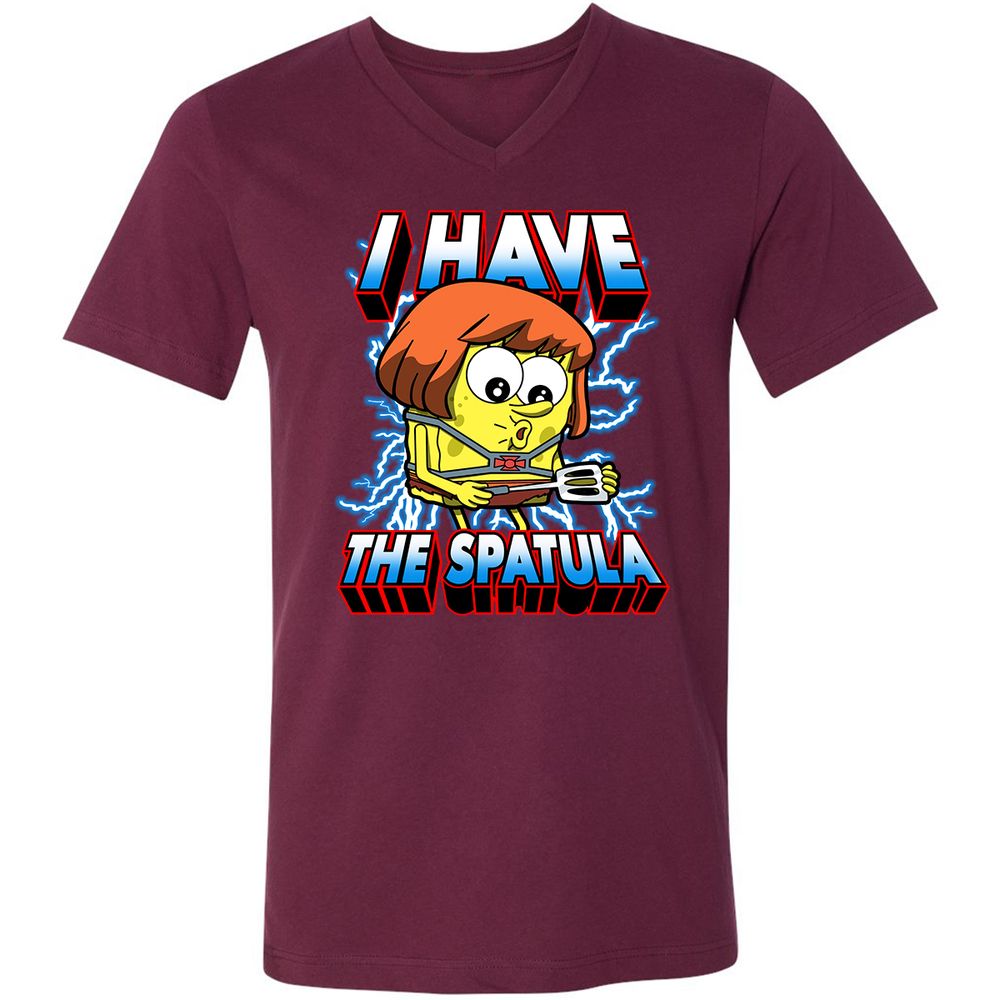 Unisex V-Neck T-Shirt - W44GA4GB - Maroon - 6