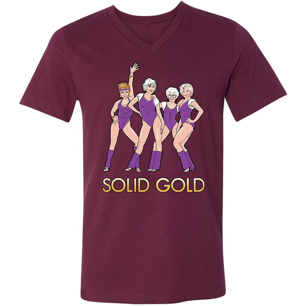 Unisex V-Neck T-Shirt - KHUTTVYX - Maroon - 6