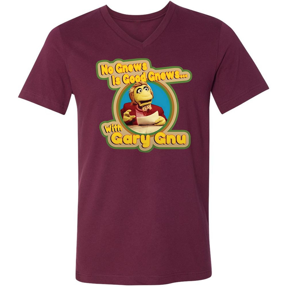 Unisex V-Neck T-Shirt - VKD1EPHQ - Maroon - 6