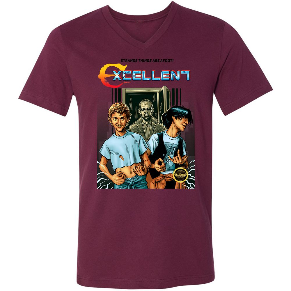Unisex V-Neck T-Shirt - CN2T6CY1 - Maroon - 6