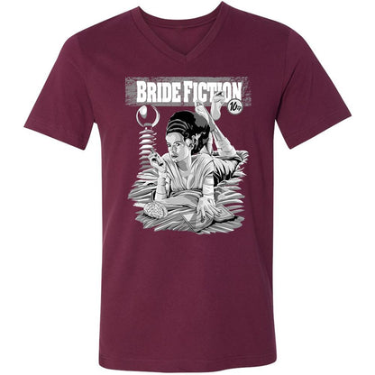 Unisex V-Neck T-Shirt - 733FYL3C - Maroon - 6