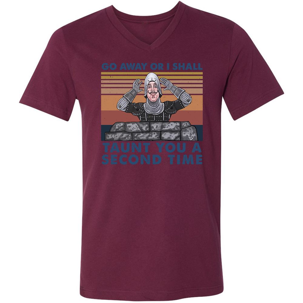 Unisex V-Neck T-Shirt - G5FAPB5L - Maroon - 6