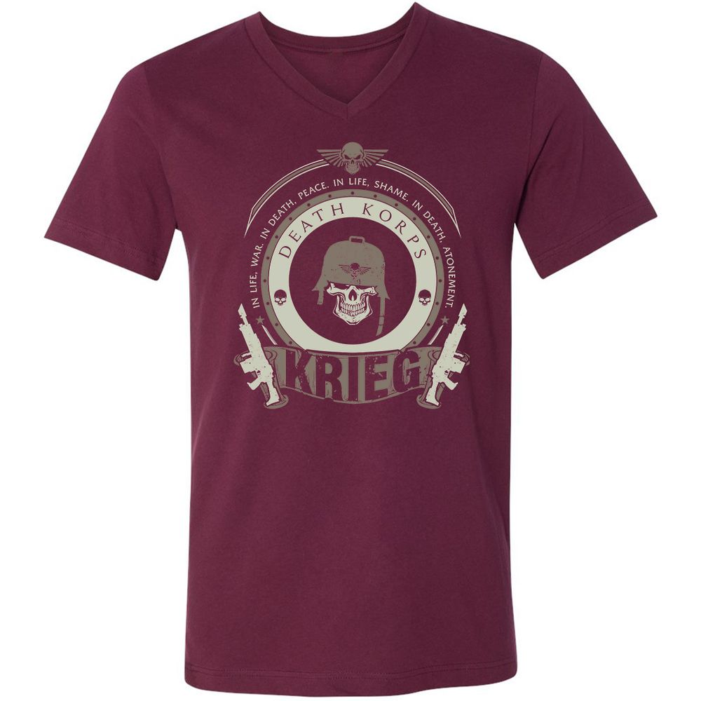 Unisex V-Neck T-Shirt - 9SHQZC1C - Maroon - 6