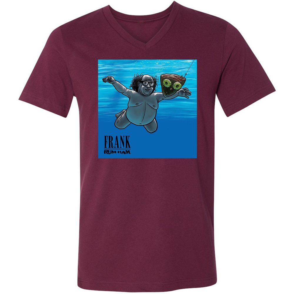 Unisex V-Neck T-Shirt - 98ADVRFA - Maroon - 6