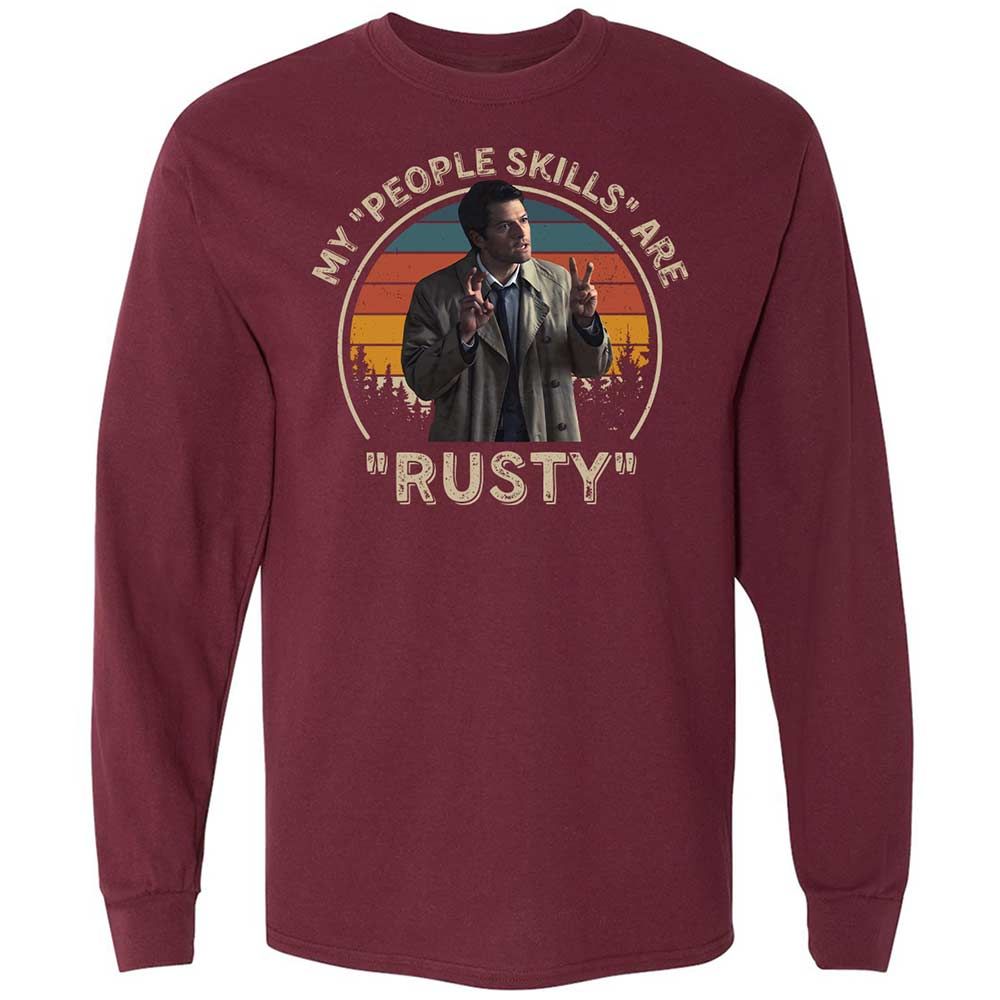 Long Sleeve T-Shirt - SK8UPJGN - Maroon - 6