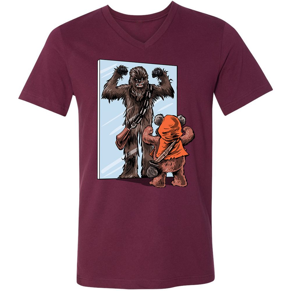 Unisex V-Neck T-Shirt - BF7ZJ424 - Maroon - 6