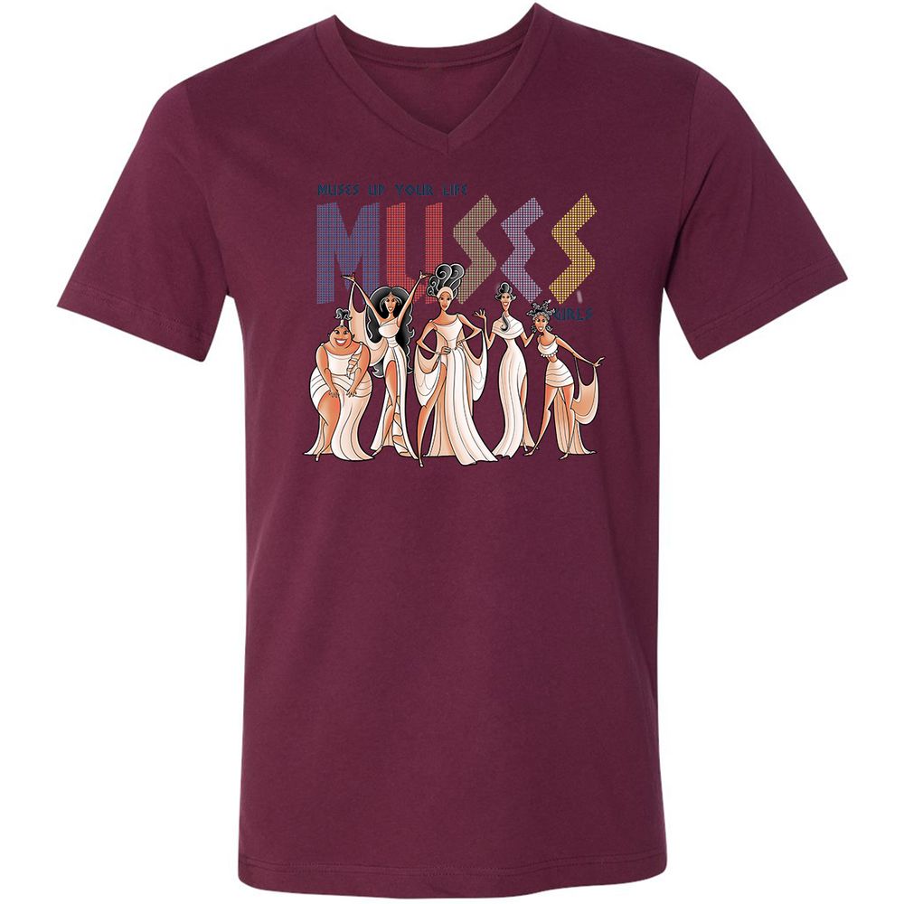 Unisex V-Neck T-Shirt - KL3G6MM6 - Maroon - 6