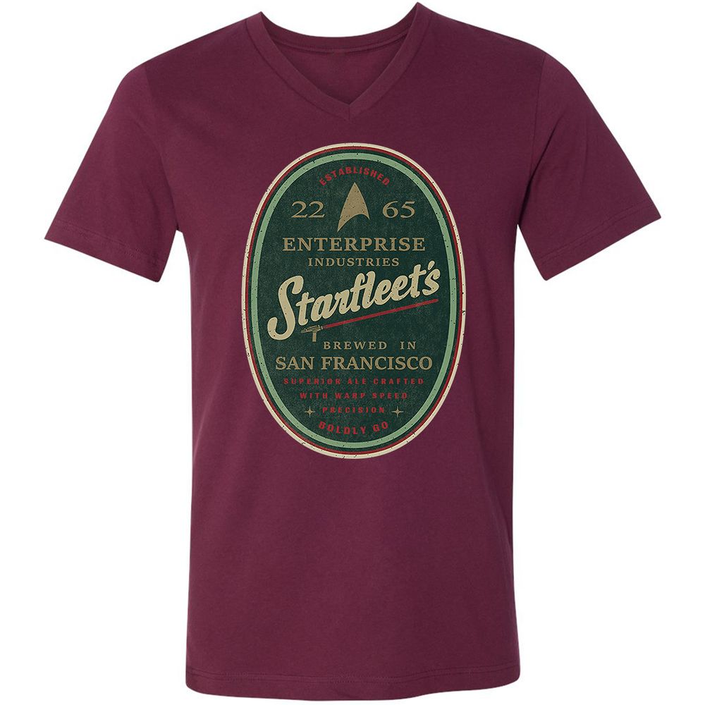 Unisex V-Neck T-Shirt - 6JFL3MHV - Maroon - 6