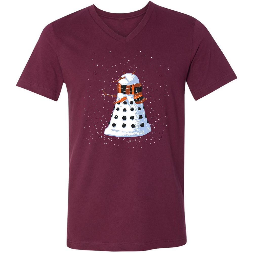 Unisex V-Neck T-Shirt - RRLM7KML - Maroon - 6