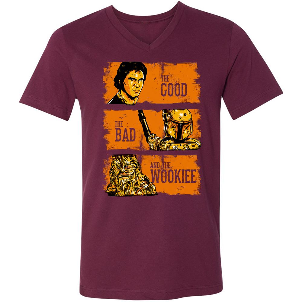 Unisex V-Neck T-Shirt - MR1DTZ7B - Maroon - 6