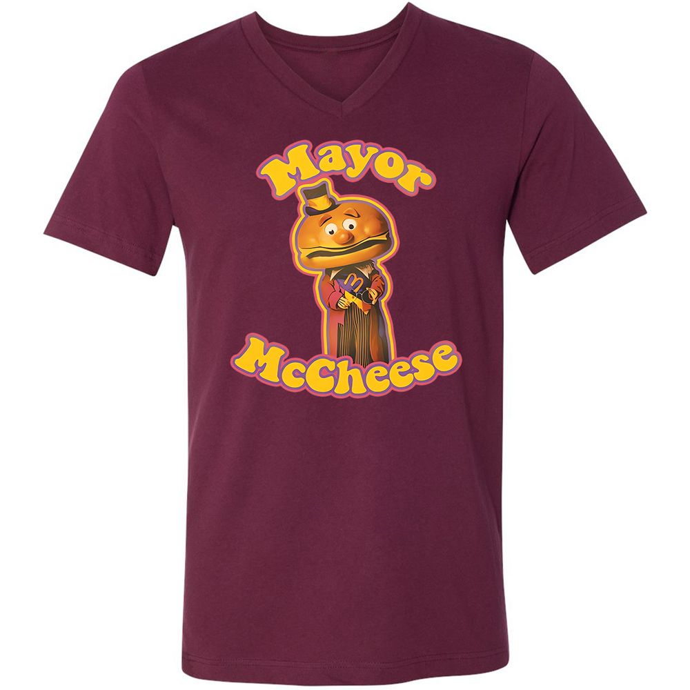 Unisex V-Neck T-Shirt - D6SH3Z31 - Maroon - 6