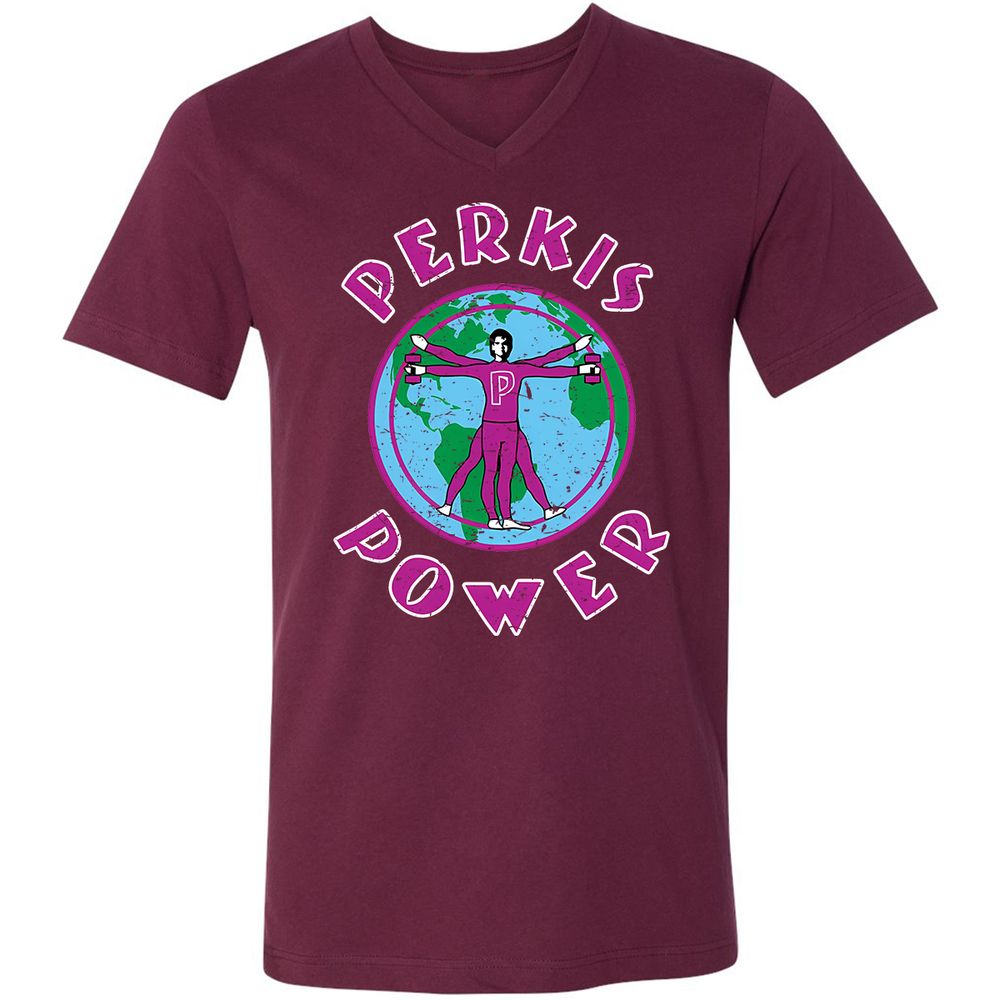 Unisex V-Neck T-Shirt - SQN7T4CR - Maroon - 6