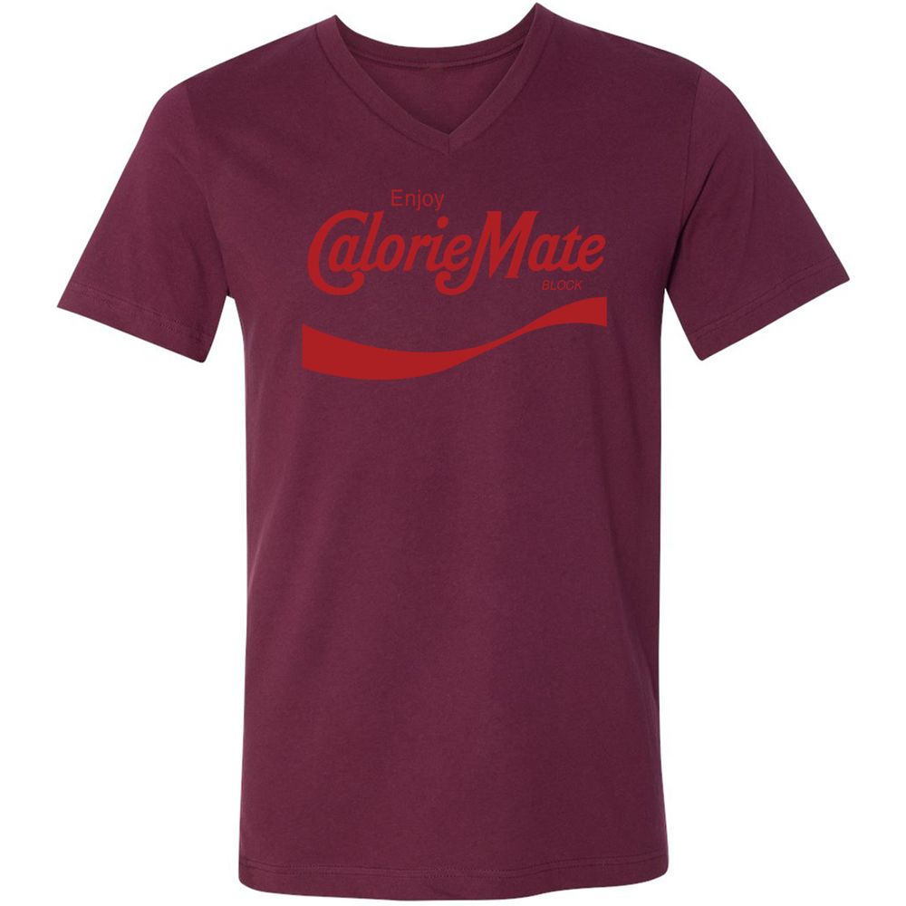 Unisex V-Neck T-Shirt - XZZ325EH - Maroon - 6
