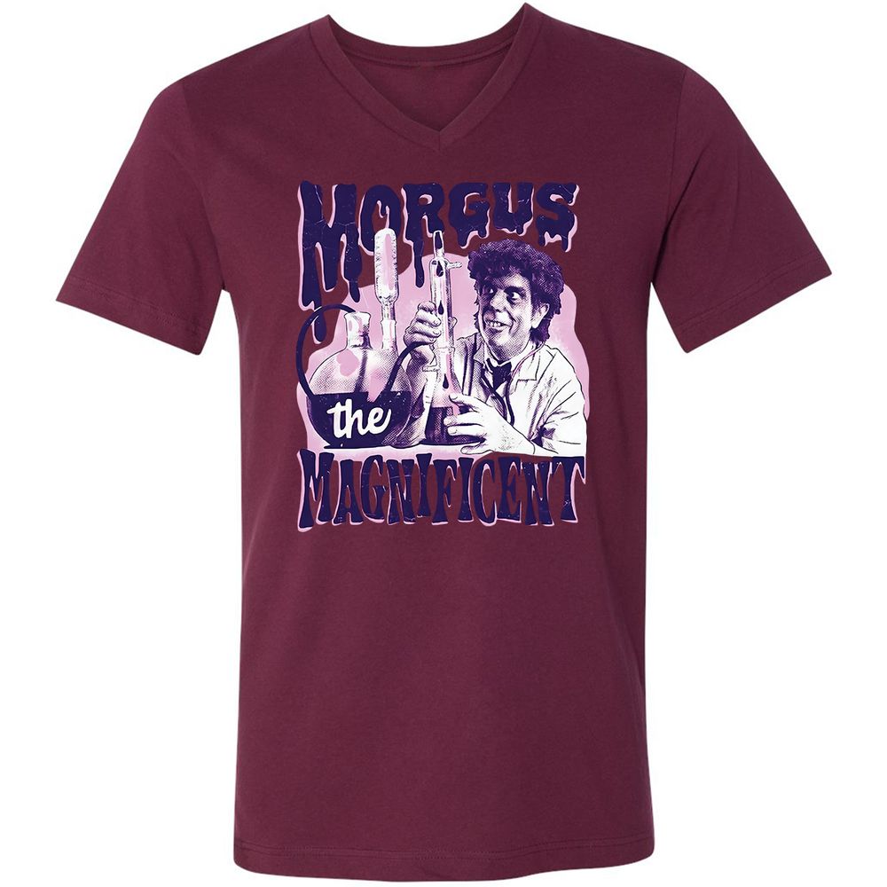 Unisex V-Neck T-Shirt - LPNAFFMB - Maroon - 6