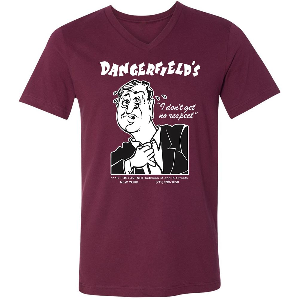Unisex V-Neck T-Shirt - QSEUU3K2 - Maroon - 6