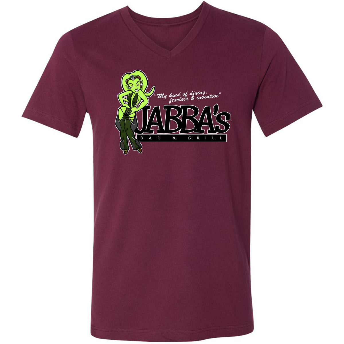 Unisex V-Neck T-Shirt - XS9CRC43 - Maroon - 6