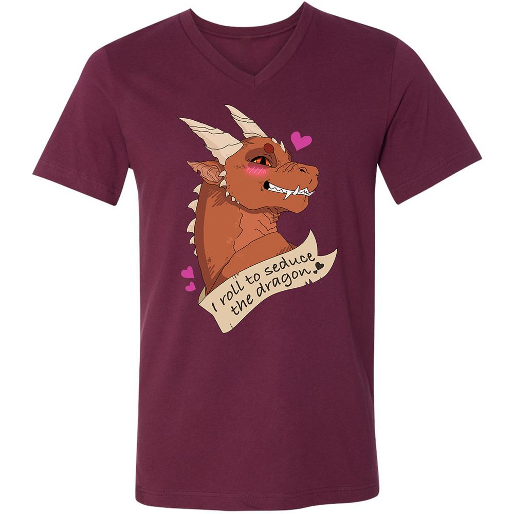 Unisex V-Neck T-Shirt - Y6L2HXKM - Maroon - 6