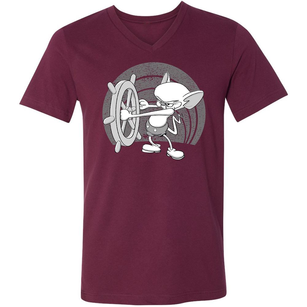 Unisex V-Neck T-Shirt - S1ASR1KT - Maroon - 6