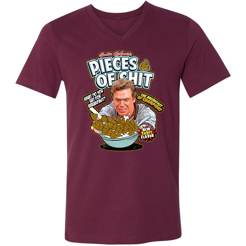 Unisex V-Neck T-Shirt - EQ5S2619 - Maroon - 6