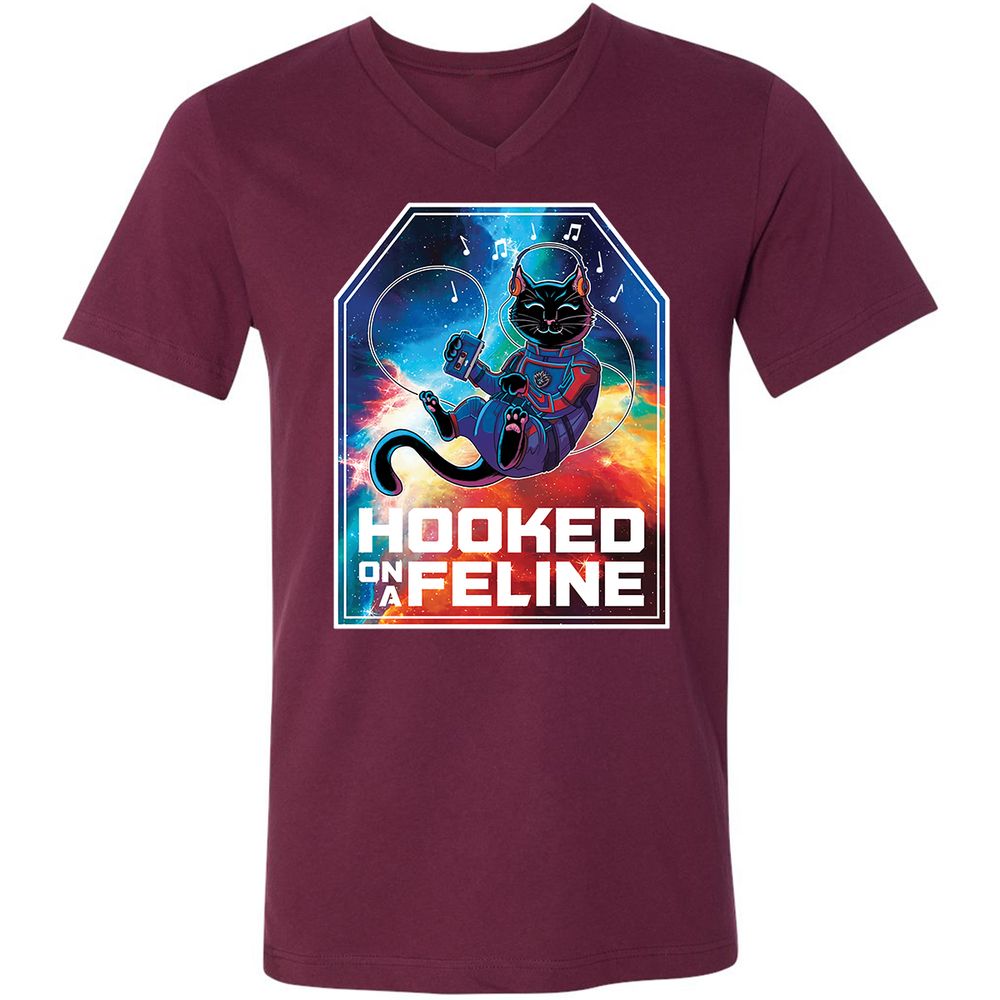 Unisex V-Neck T-Shirt - JFM3JBN1 - Maroon - 6