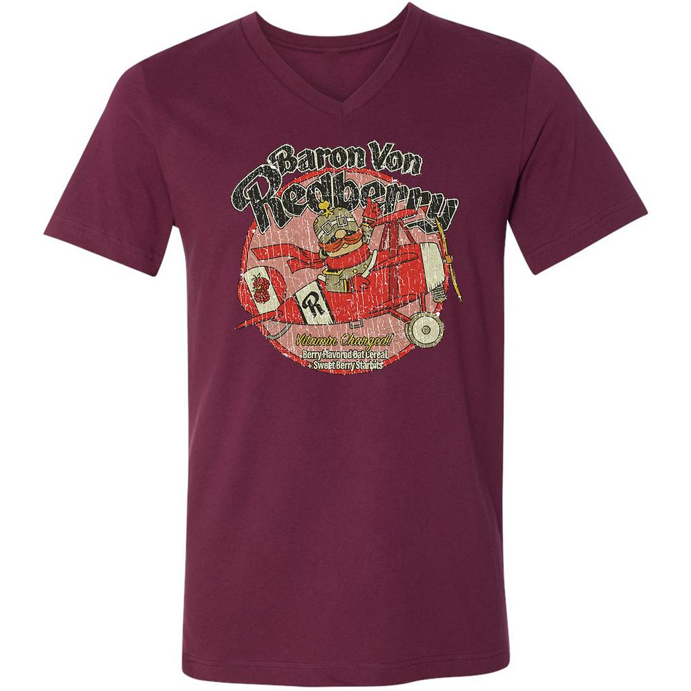 Unisex V-Neck T-Shirt - SHKEBYPS - Maroon - 6