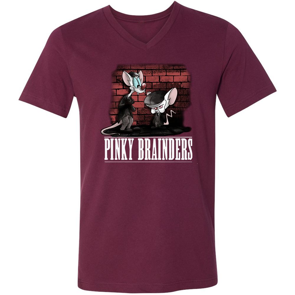 Unisex V-Neck T-Shirt - 8X8QRLFP - Maroon - 6