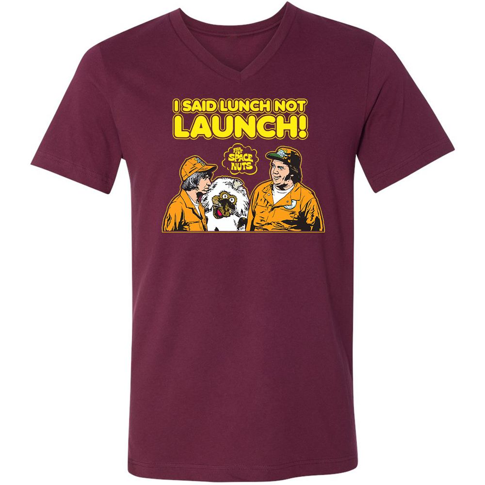Unisex V-Neck T-Shirt - EDEU86YX - Maroon - 6