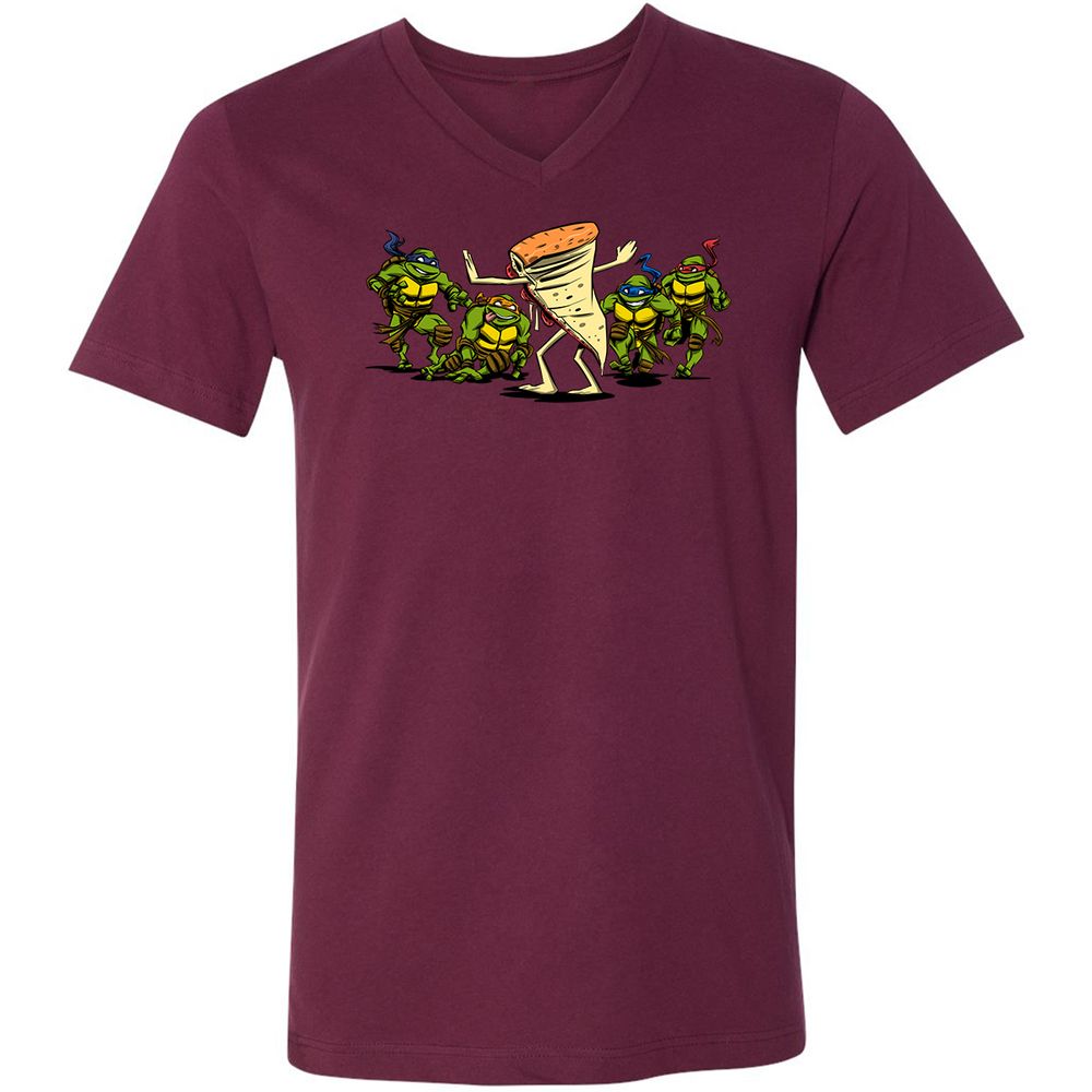 Unisex V-Neck T-Shirt - DU7DTBQC - Maroon - 6