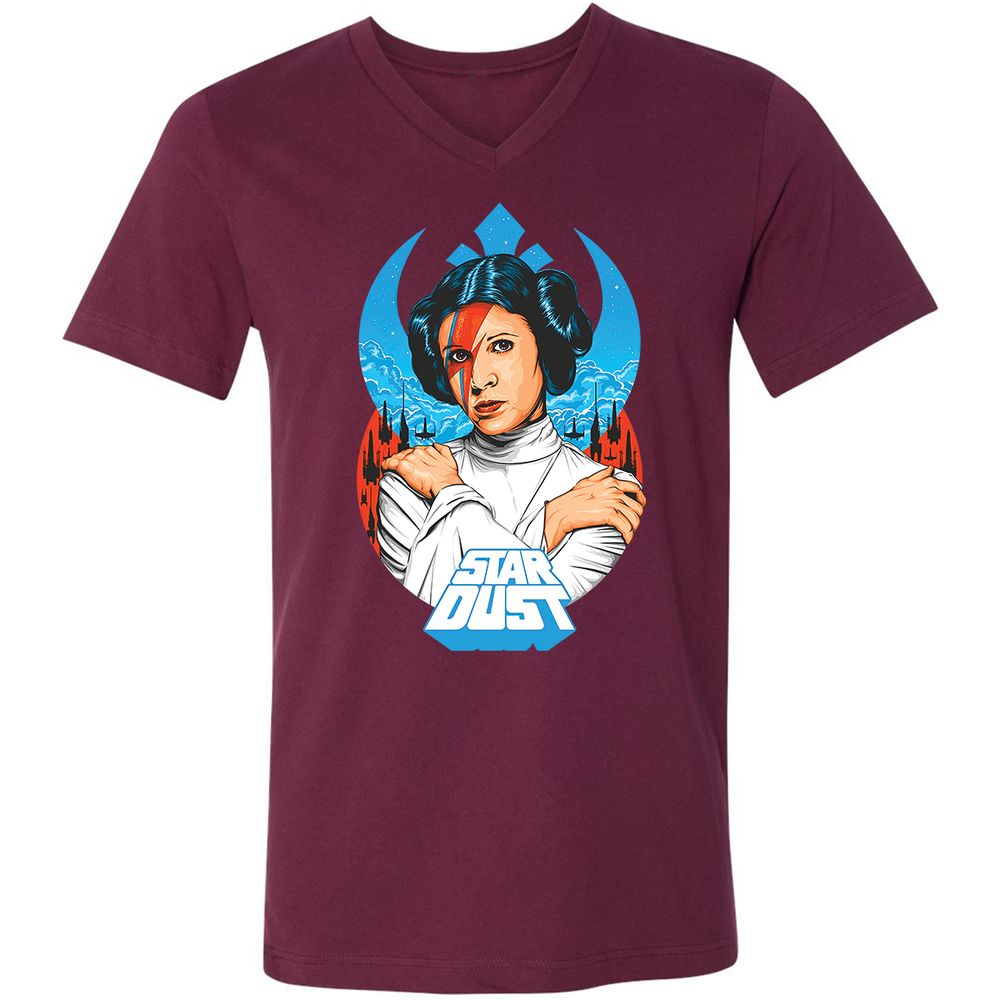 Unisex V-Neck T-Shirt - CGZDAXUY - Maroon - 6