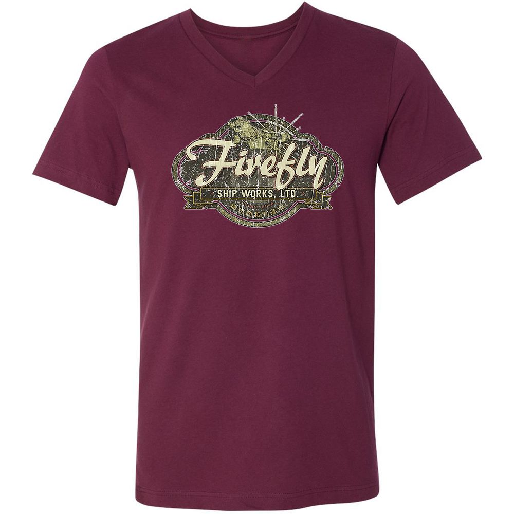 Unisex V-Neck T-Shirt - V816REAA - Maroon - 6