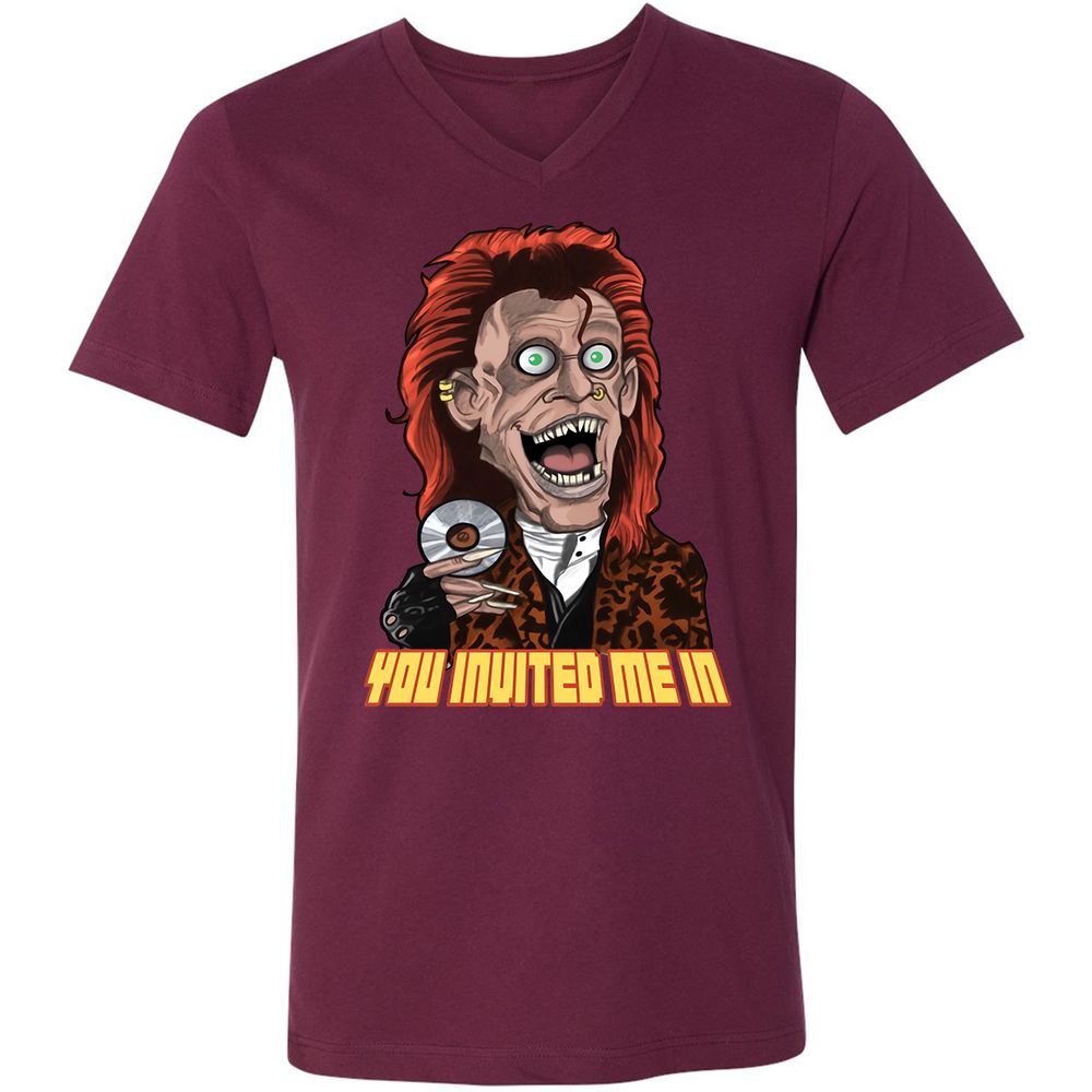 Unisex V-Neck T-Shirt - GXR6MGXM - Maroon - 6