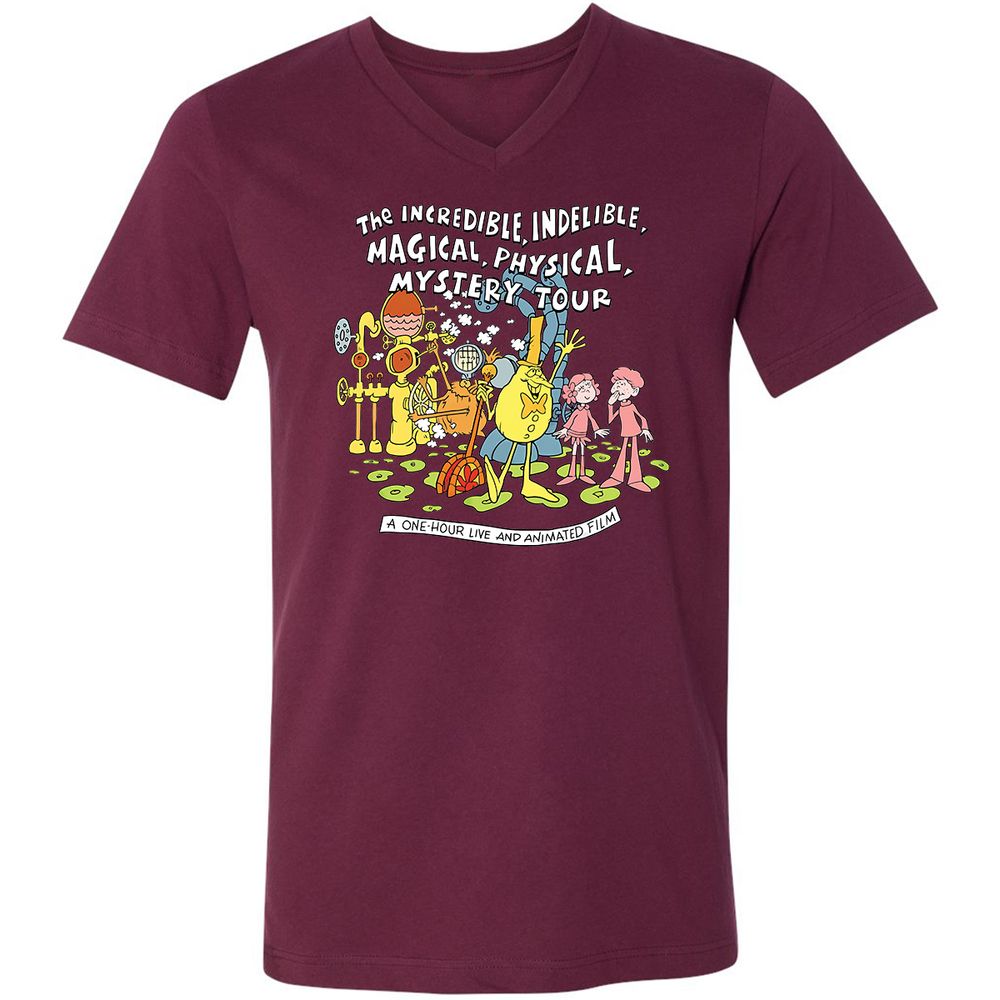 Unisex V-Neck T-Shirt - FS4GFKY3 - Maroon - 6