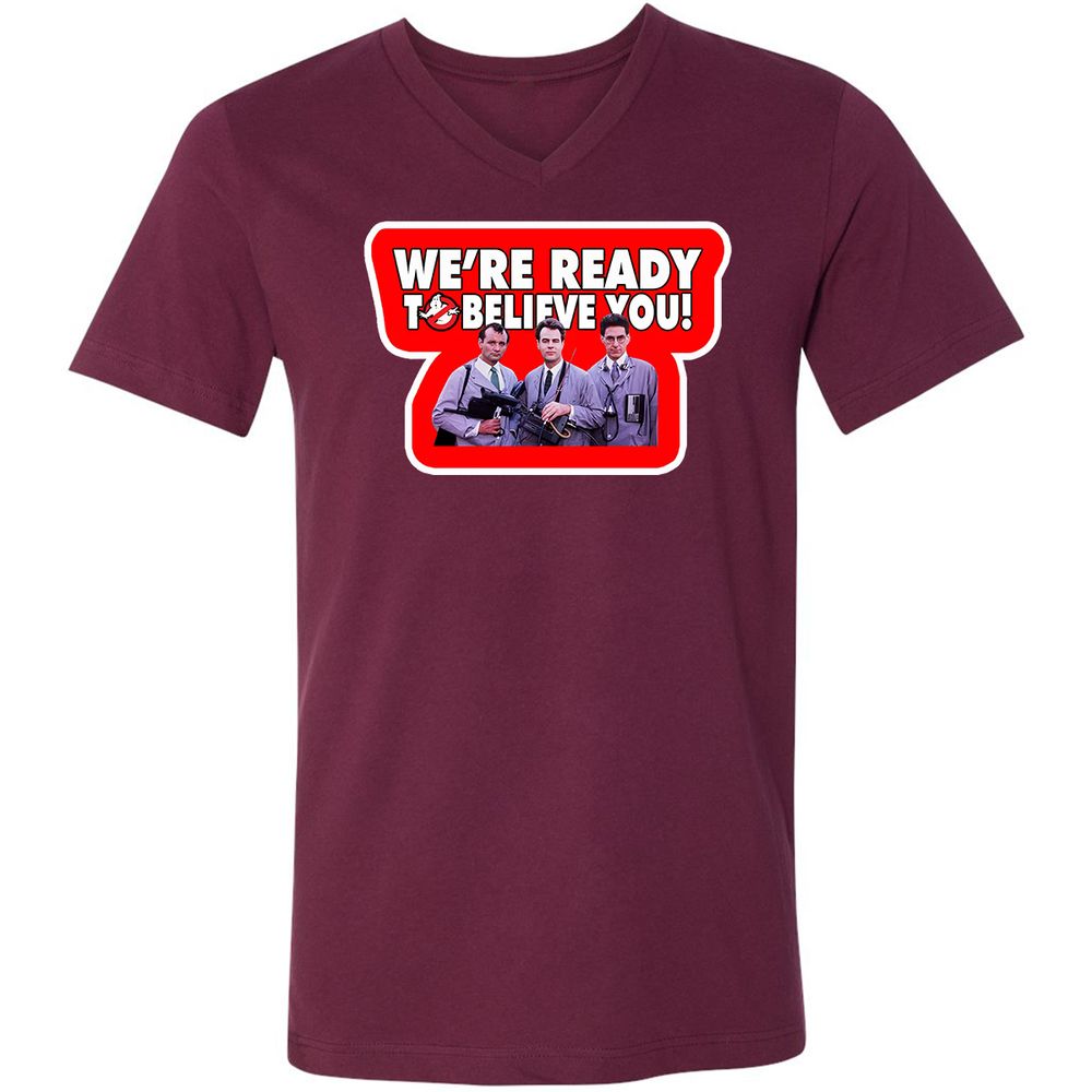 Unisex V-Neck T-Shirt - WM2KV58H - Maroon - 6