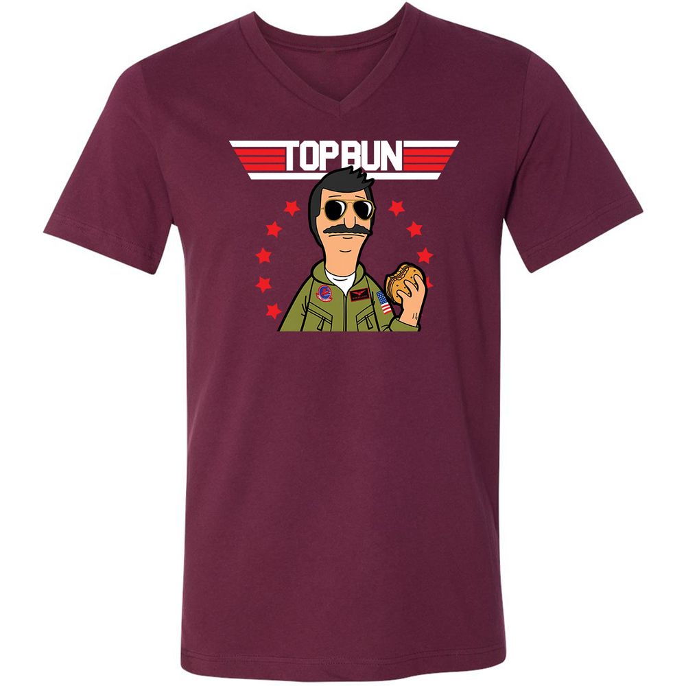 Unisex V-Neck T-Shirt - TTMWXTPD - Maroon - 6
