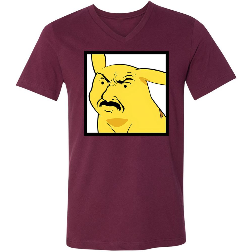 Unisex V-Neck T-Shirt - 8UB9DNPS - Maroon - 6