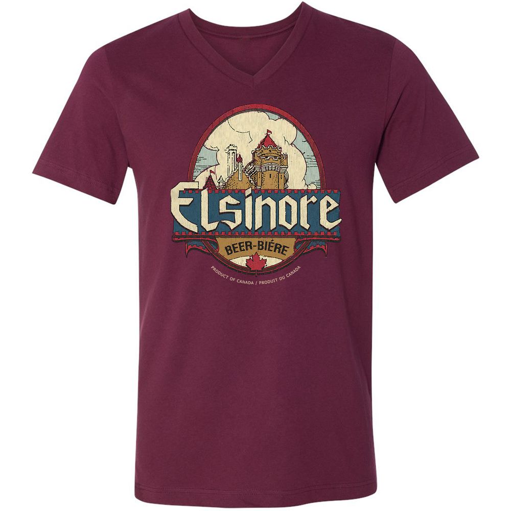 Unisex V-Neck T-Shirt - YF3AZGDX - Maroon - 6