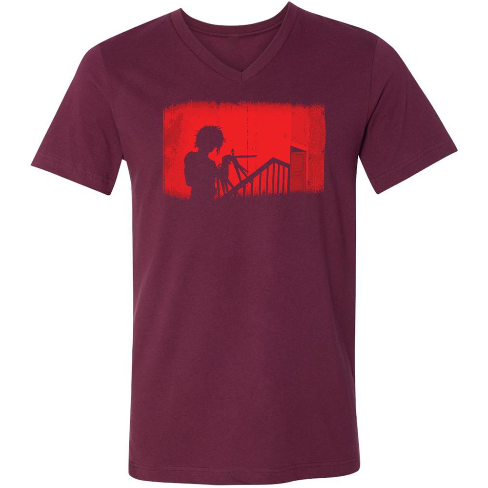 Unisex V-Neck T-Shirt - 84LWF29U - Maroon - 6