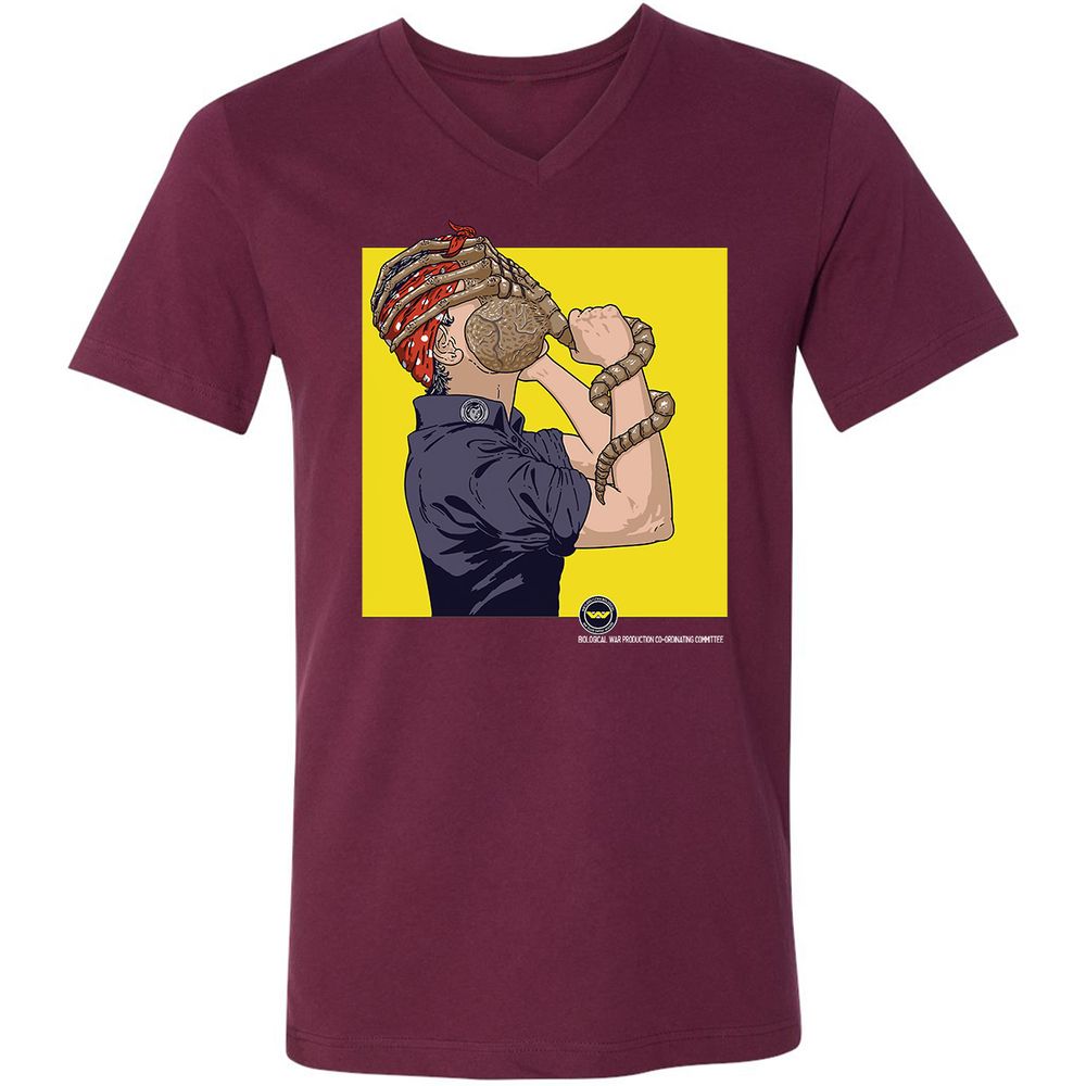 Unisex V-Neck T-Shirt - 2SHD2C9N - Maroon - 6