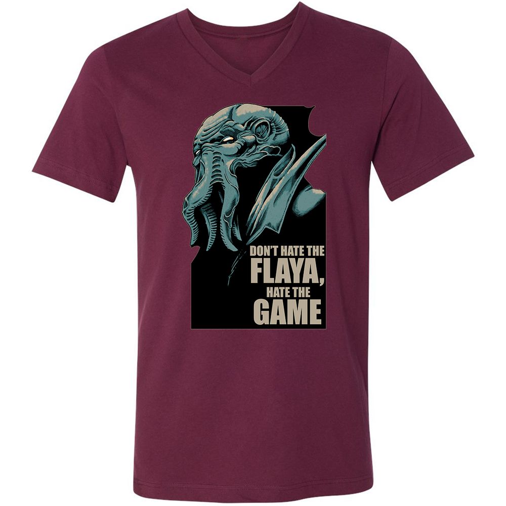 Unisex V-Neck T-Shirt - TU2GQBVR - Maroon - 6