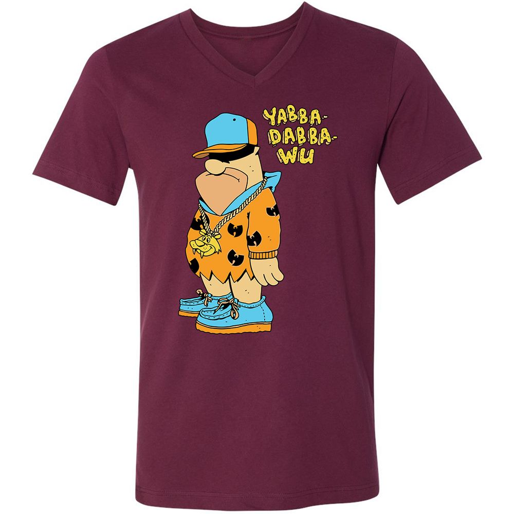 Unisex V-Neck T-Shirt - NDN6N58F - Maroon - 6