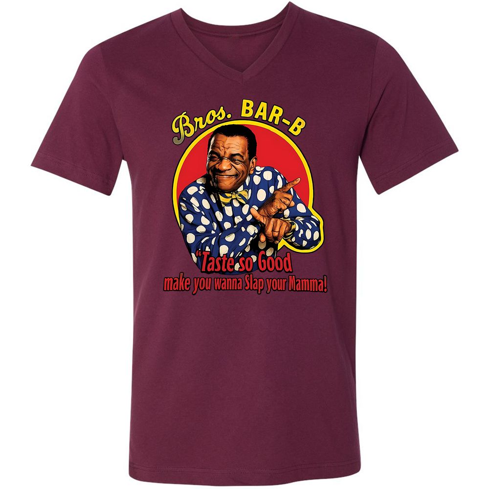 Unisex V-Neck T-Shirt - LYJW3TSN - Maroon - 6