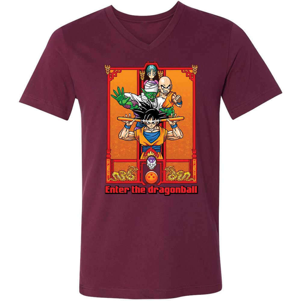 Unisex V-Neck T-Shirt - KVFW931P - Maroon - 6