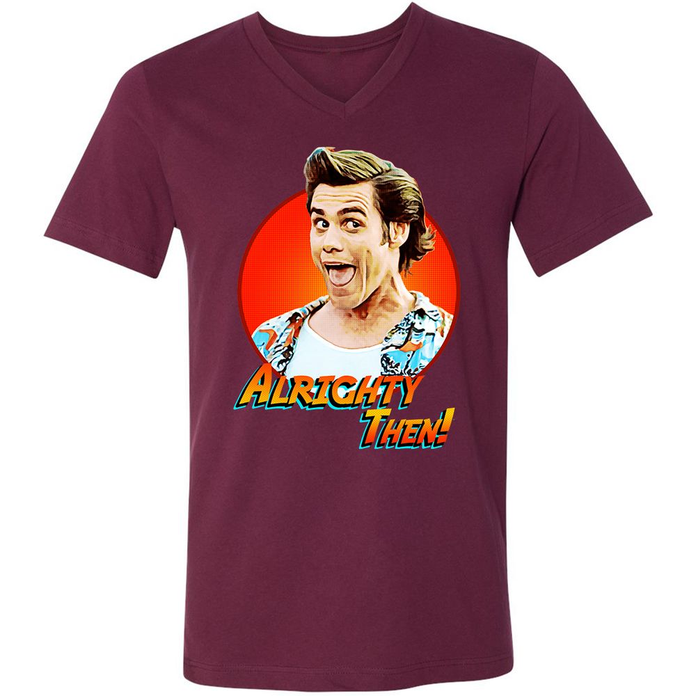 Unisex V-Neck T-Shirt - FW4C798Y - Maroon - 6