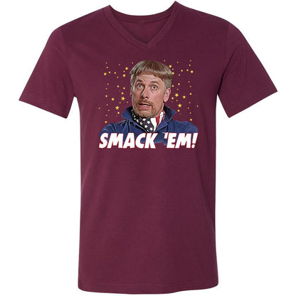 Unisex V-Neck T-Shirt - T76Z2W2Z - Maroon - 6